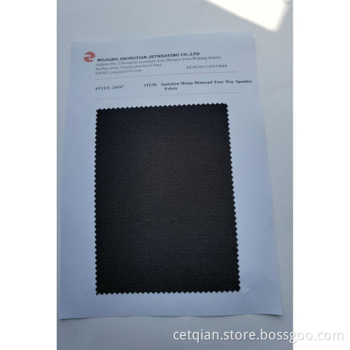 Imitation Hemp Diamond Four Way Spandex Fabric